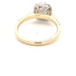 Yellow Gold Cushion shaped diamond halo cluster style ring - 1.24cts Gardiner Brothers