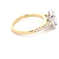 Yellow Gold Cushion Shaped Diamond Halo Cluster Style Ring - 1.51cts Gardiner Brothers