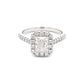 Radiant Cut Diamond Halo Cluster Style Ring - 1.51cts  Gardiner Brothers   