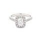 Cushion shaped diamond halo cluster style ring - 1.18cts  Gardiner Brothers   