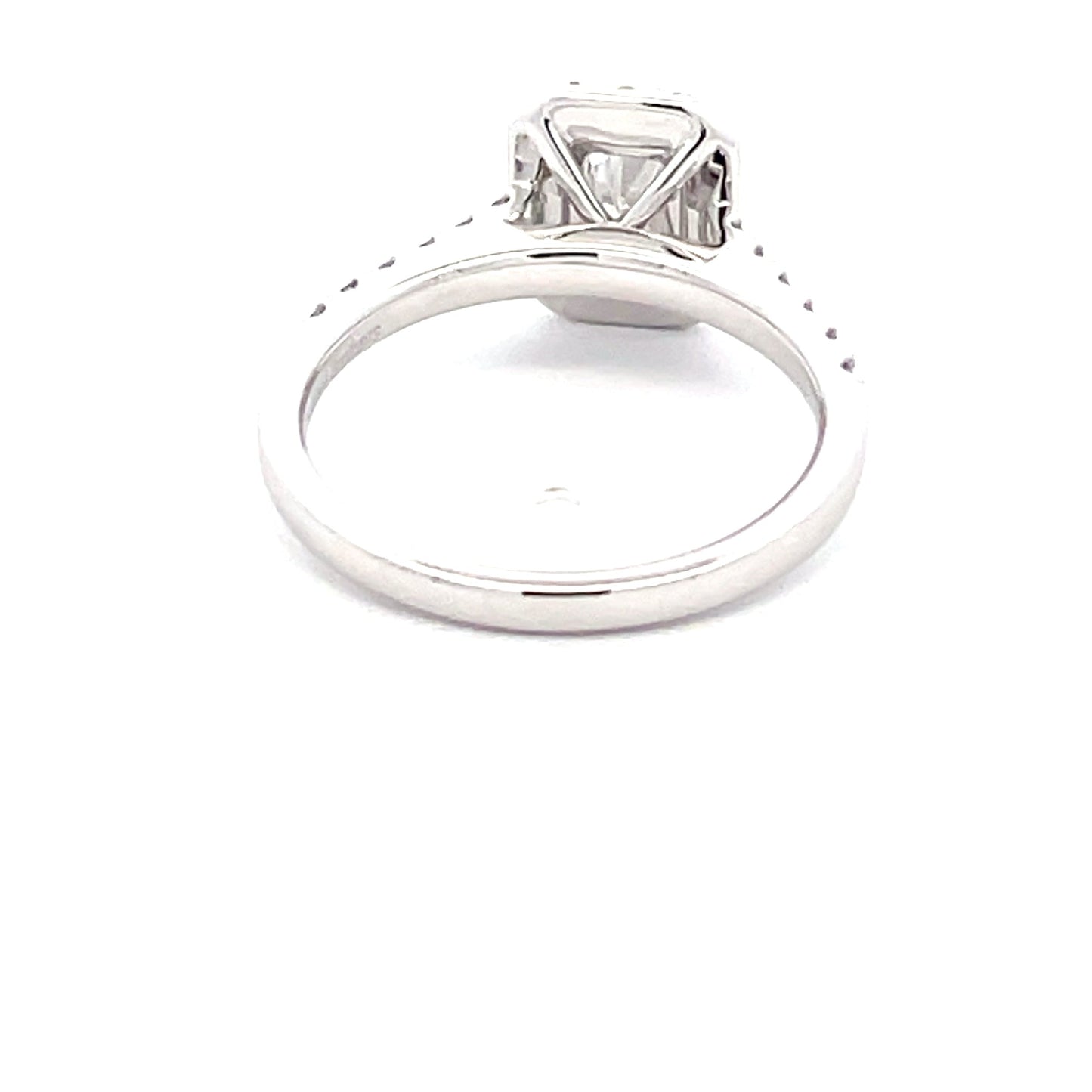 Platinum Radiant Cut Diamond Halo Cluster Style Ring - 1.17cts Gardiner Brothers