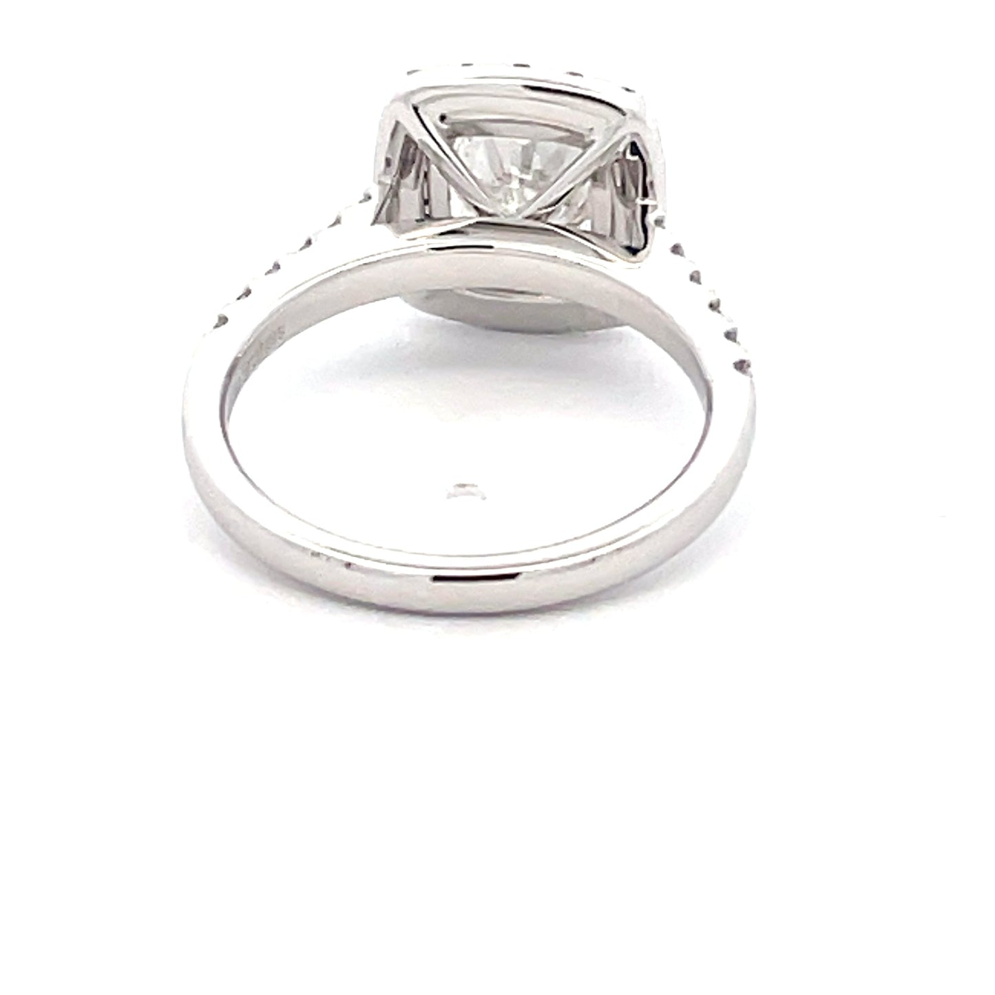 Platinum Cushion Shaped Diamond Halo Cluster Style Ring - 2.63cts Gardiner Brothers