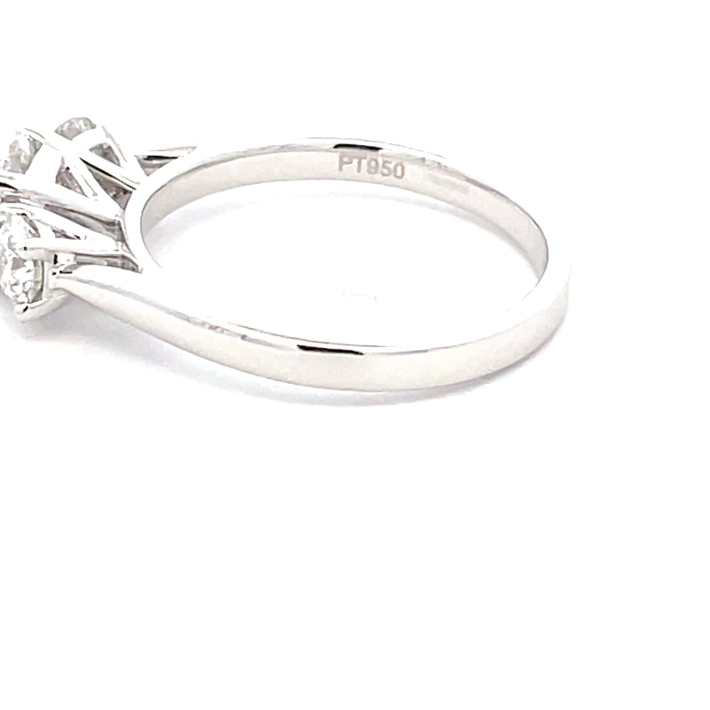 Platinum Round Brilliant Cut Diamond 3 Stone Ring - 1.61cts Gardiner Brothers