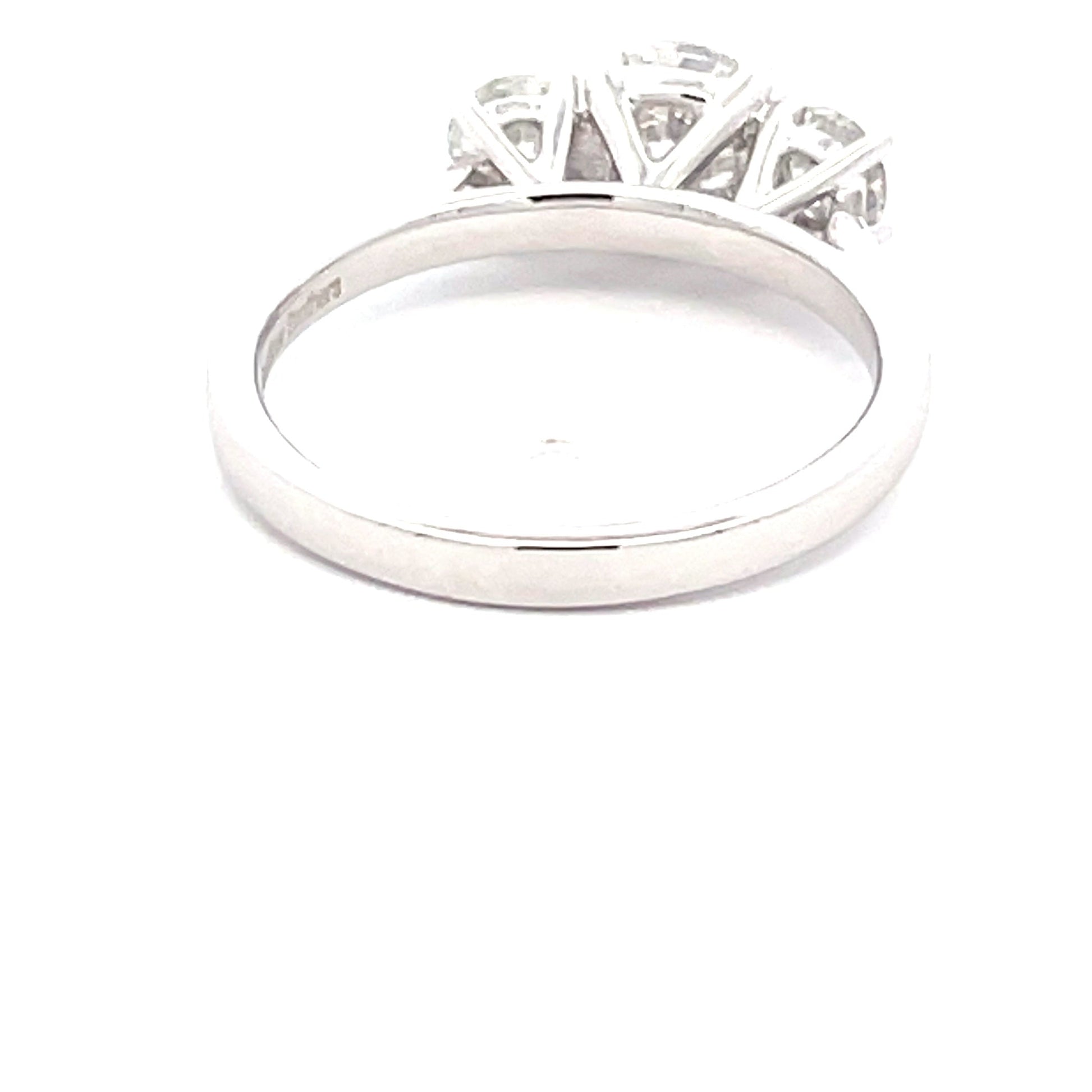 Platinum Round Brilliant Cut Diamond 3 Stone Ring - 1.61cts Gardiner Brothers