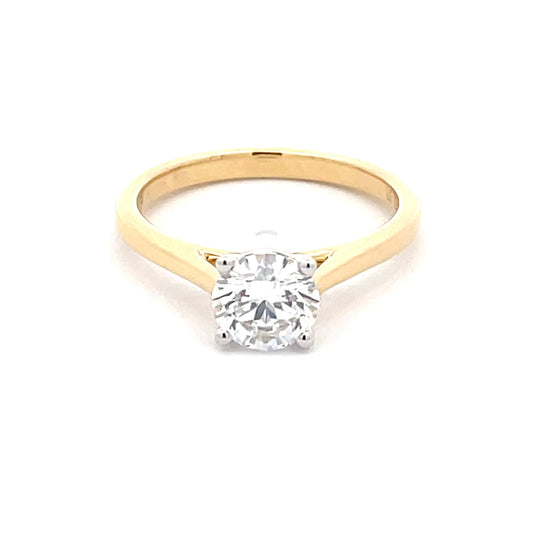 Lab Grown Round Brilliant Cut Diamond ring - 1.00ctys  Gardiner Brothers   