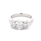 Platinum Oval Shaped Diamond 3 Stone Ring - 1.82cts Gardiner Brothers