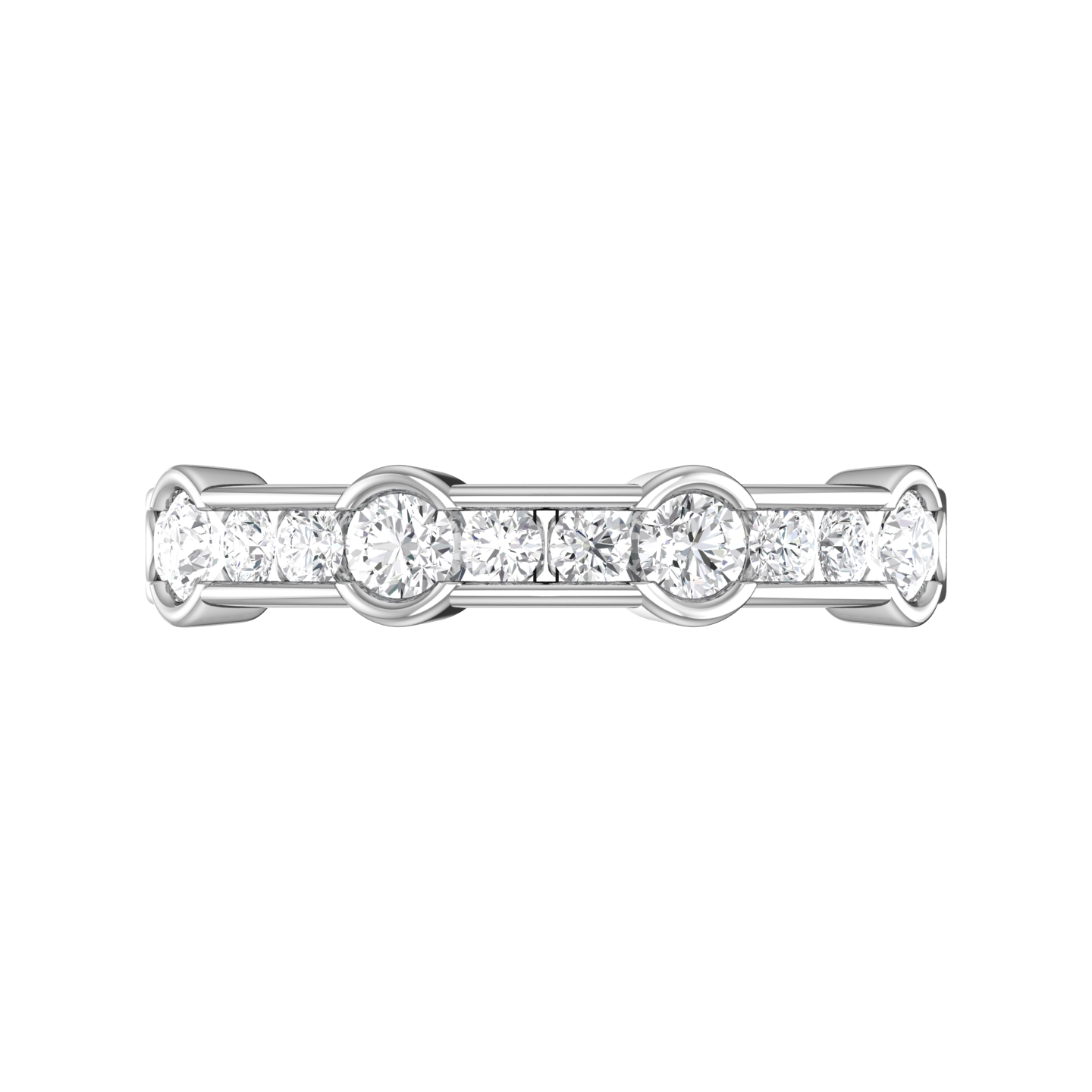 Round Brilliant Cut Diamond set Wedding Band gardiner-brothers