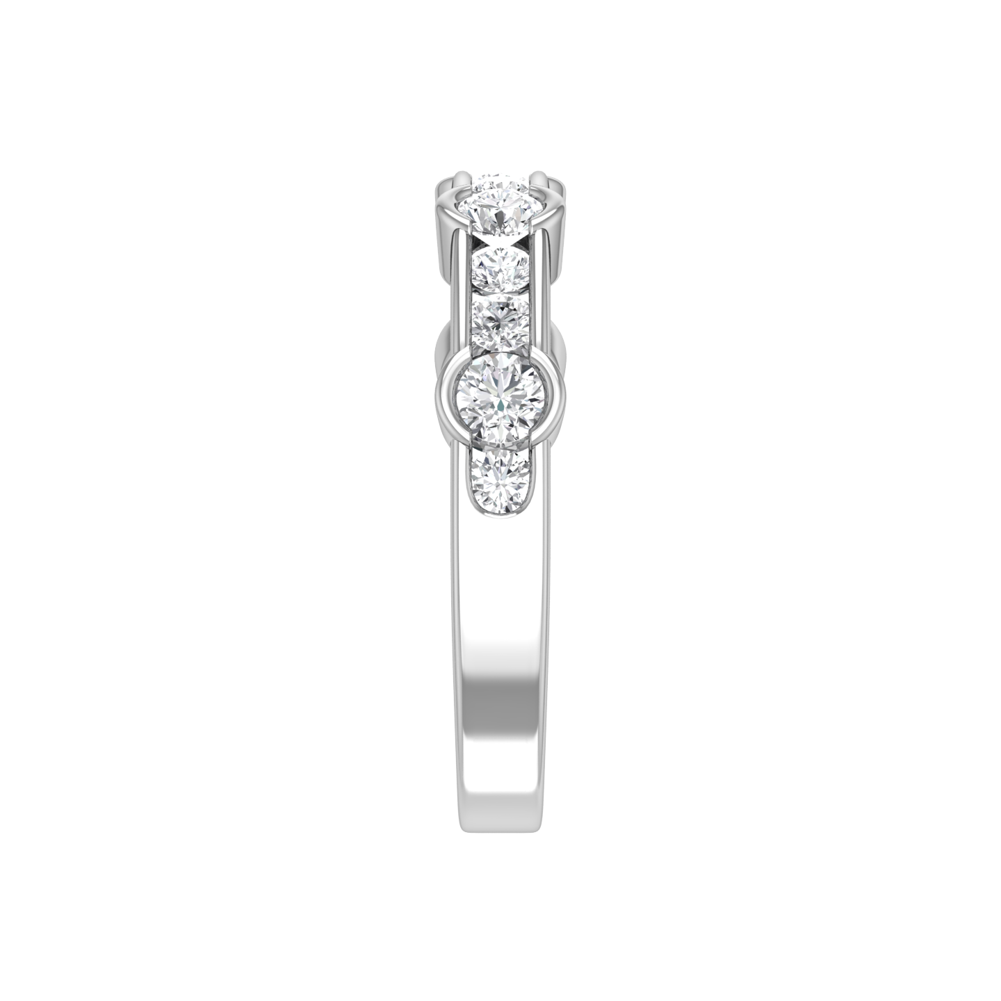 Round Brilliant Cut Diamond set Wedding Band gardiner-brothers