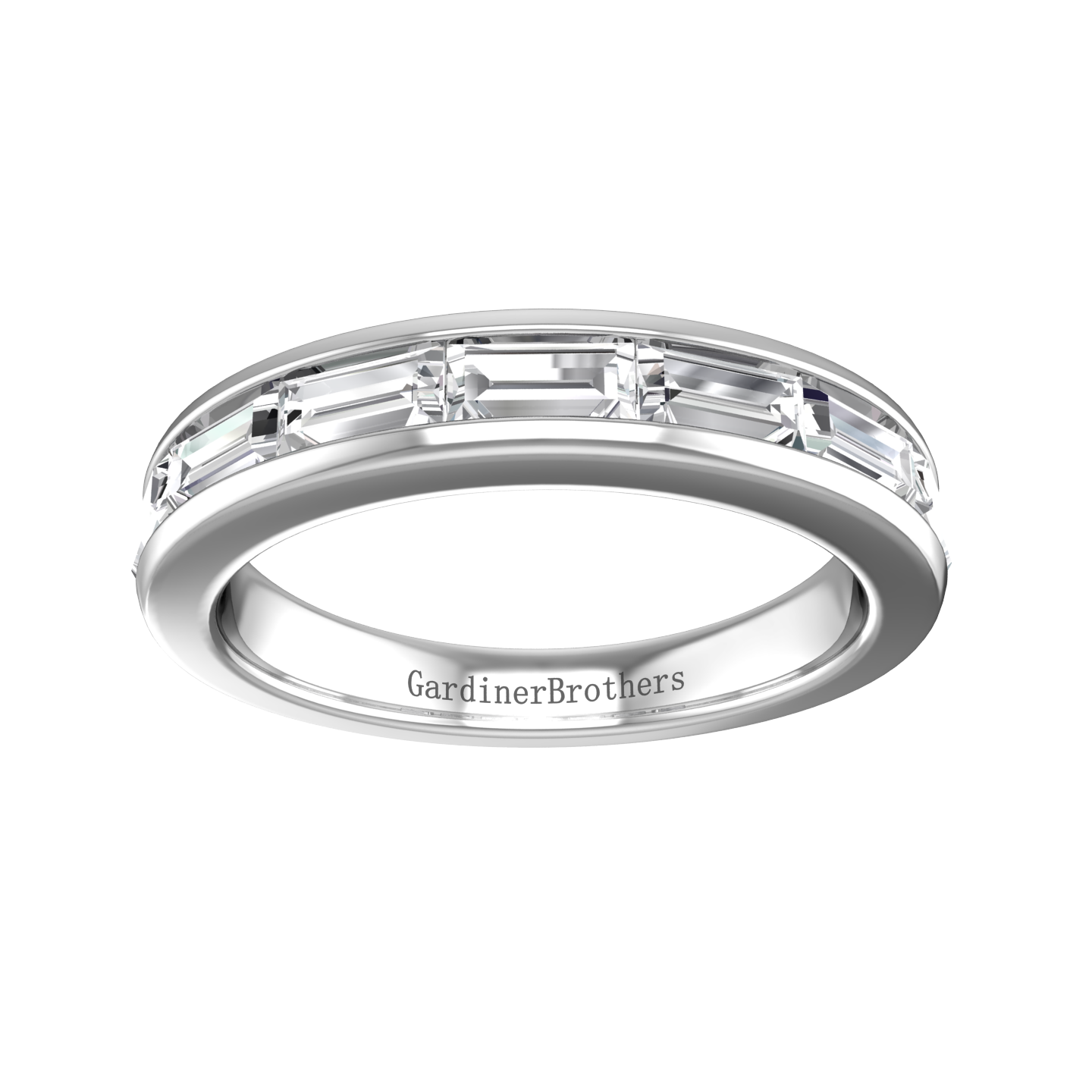 Baguette Cut Diamond Wedding Band  gardiner-brothers   