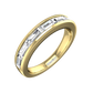 Baguette Cut Diamond channel set Wedding Band gardiner-brothers 0.12cts 18ct Yellow Gold