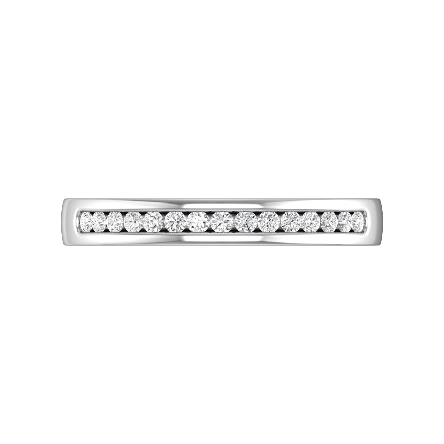 Round Brilliant Cut 15 Stone Diamond Set Wedding Band  gardiner-brothers   