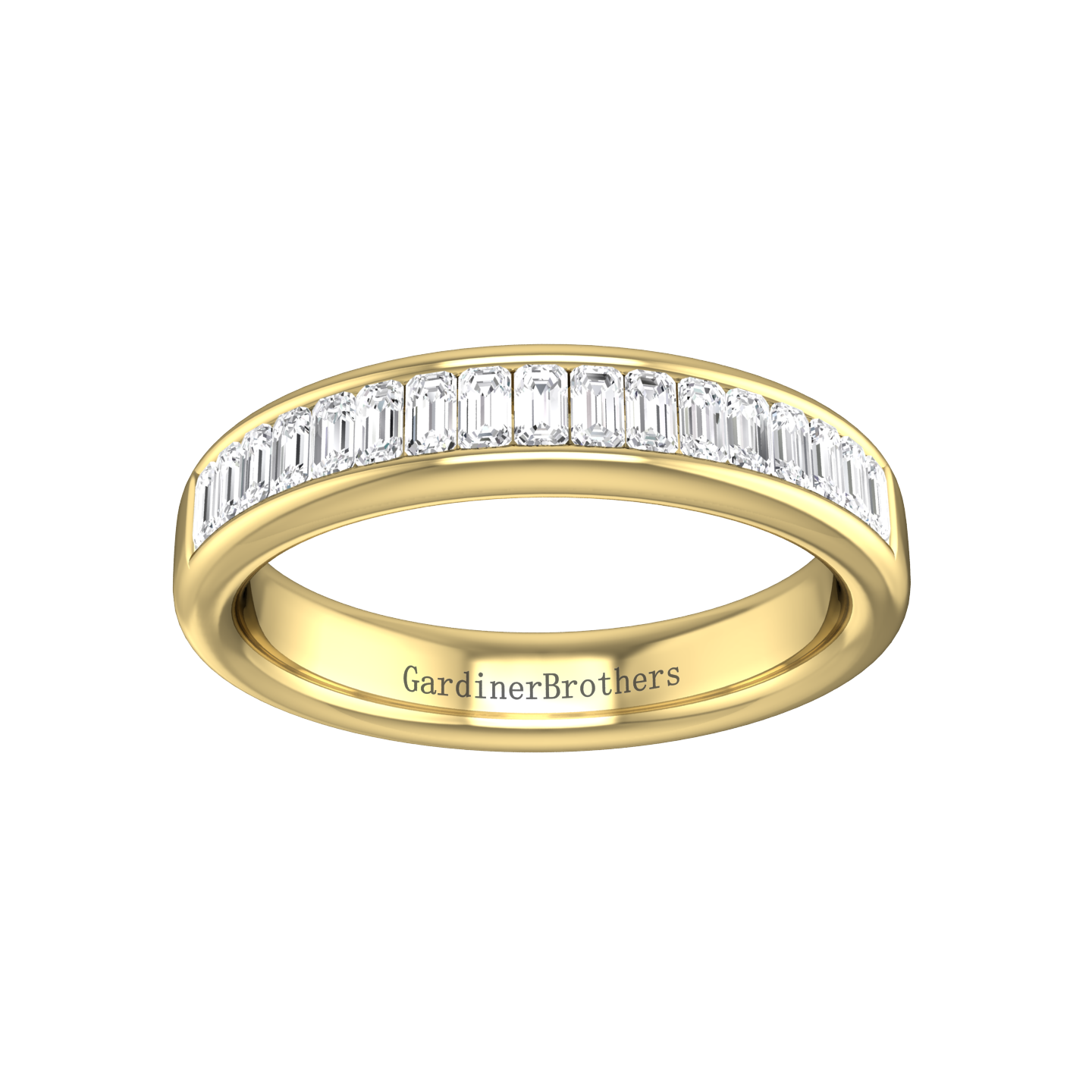 Baguette Cut Diamond Set Wedding Band  Gardiner Brothers   