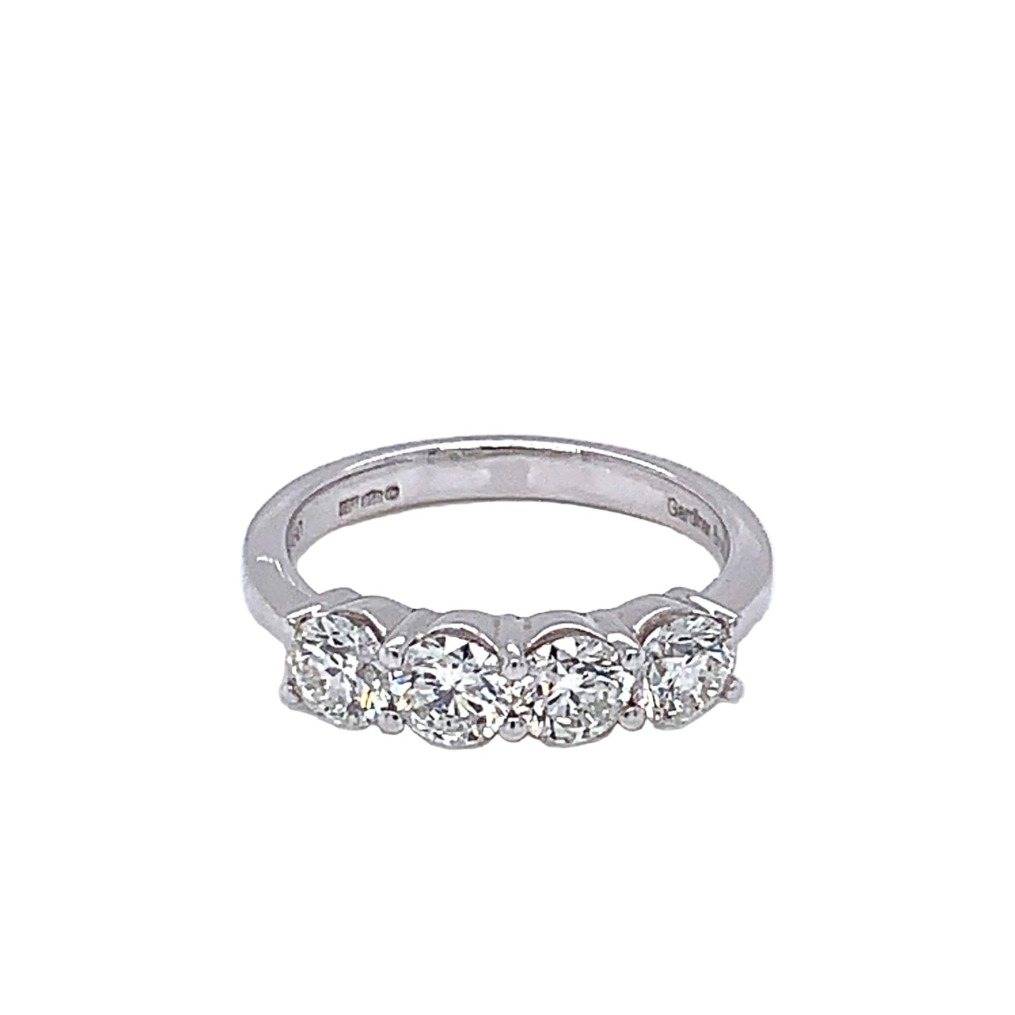 Round Brilliant Cut Diamond 4 Stone Eternity Ring - 1.20cts gardiner-brothers