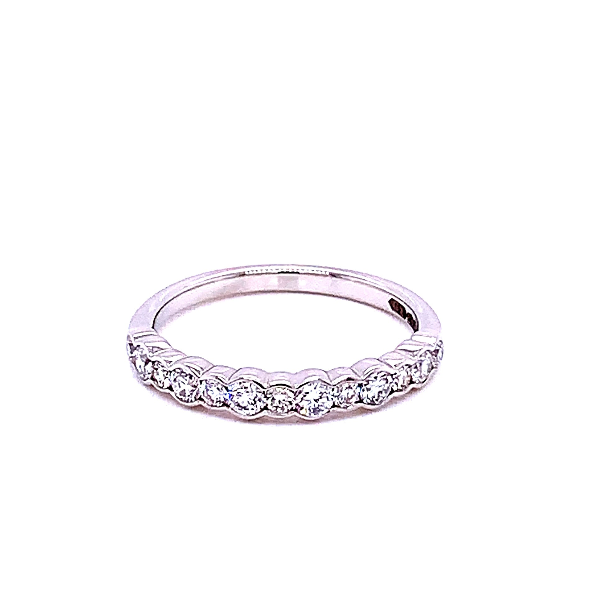 Round Brilliant Cut Rub-over Style Diamond Eternity Ring  Gardiner Brothers   