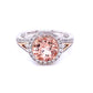 Morganite and Diamond Halo Cluster Style Ring  Gardiner Brothers   