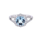 Aquamarine and Diamond Halo Ring  Gardiner Brothers   