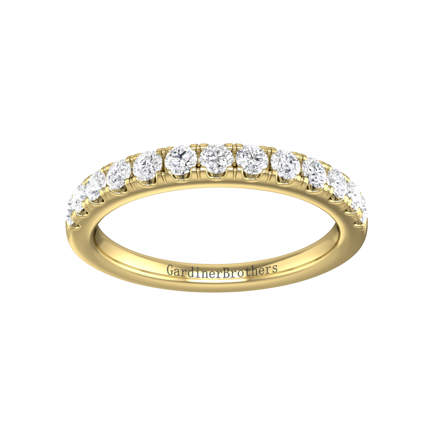 Diamond Set Micro Claw Style Wedding Band  gardiner-brothers   