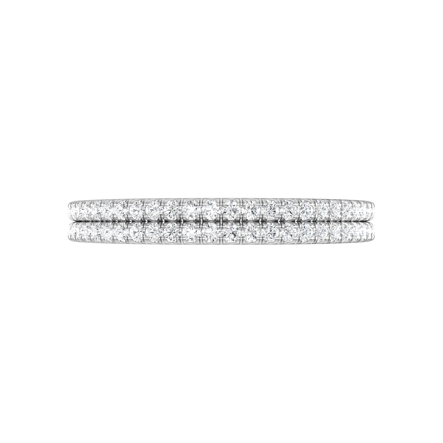 Double Row Round Brilliant Cut Diamond Wedding Band  gardiner-brothers   