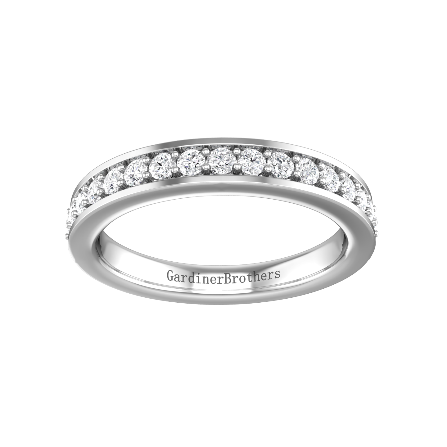 Diamond Set Pavé Style Wedding Band  gardiner-brothers   