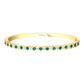Eclipse Collection Emerald and Diamond Bangle  Gardiner Brothers   