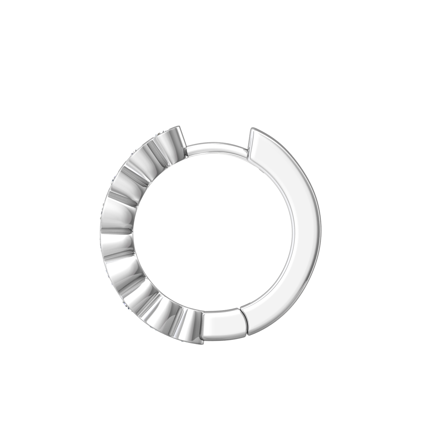 Eclipse Collection All Diamond Hoop Earrings  Gardiner Brothers   