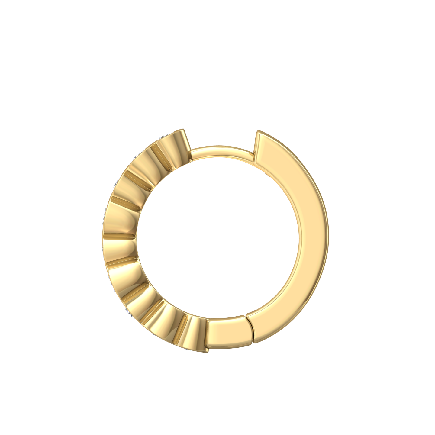 Eclipse Collection All Diamond Hoop Earrings  Gardiner Brothers   