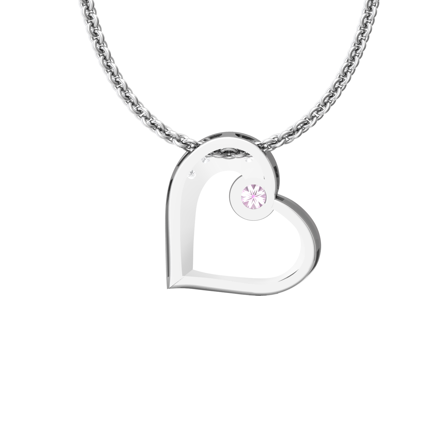 Heart Shaped Diamond Pendant Set With Pink Diamonds  Gardiner Brothers