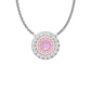 Cluster Style Diamond Pendant Set With Pink Diamonds  Gardiner Brothers