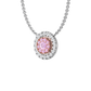 Cluster Style Diamond Pendant Set With Pink Diamonds  Gardiner Brothers