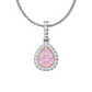 Pear Shaped Diamond Cluster Pendant Set With Pink Diamonds  Gardiner Brothers