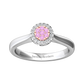 Diamond Cluster Style Ring Set With Pink Diamonds  Gardiner Brothers