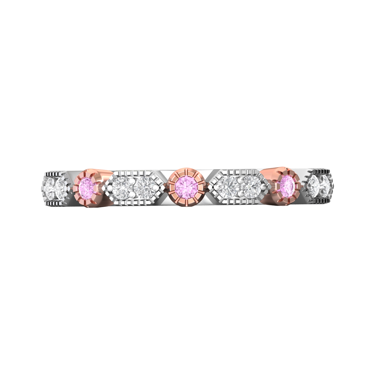 Diamond Dress Ring Set With Pink Diamonds  Gardiner Brothers