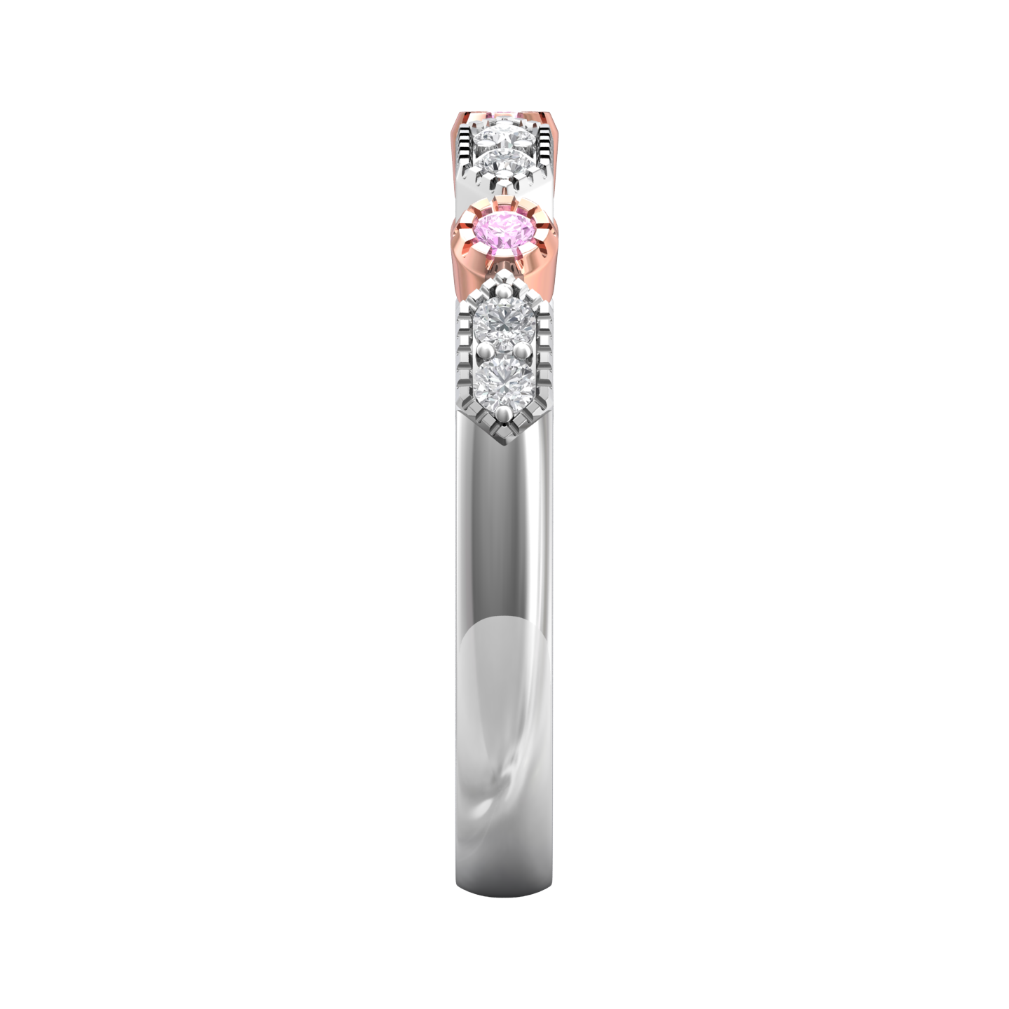 Diamond Dress Ring Set With Pink Diamonds  Gardiner Brothers