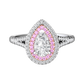 Pear Shape Diamond Halo Ring Set With Pink Diamonds  Gardiner Brothers