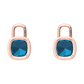 Nova earring attachments in a plain bezel setting with cushion shaped London Blue Topaz Gardiner Brothers