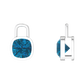 Nova earring attachments in a plain bezel setting with cushion shaped London Blue Topaz Gardiner Brothers