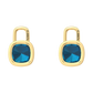 Nova earring attachments in a plain bezel setting with cushion shaped London Blue Topaz Gardiner Brothers