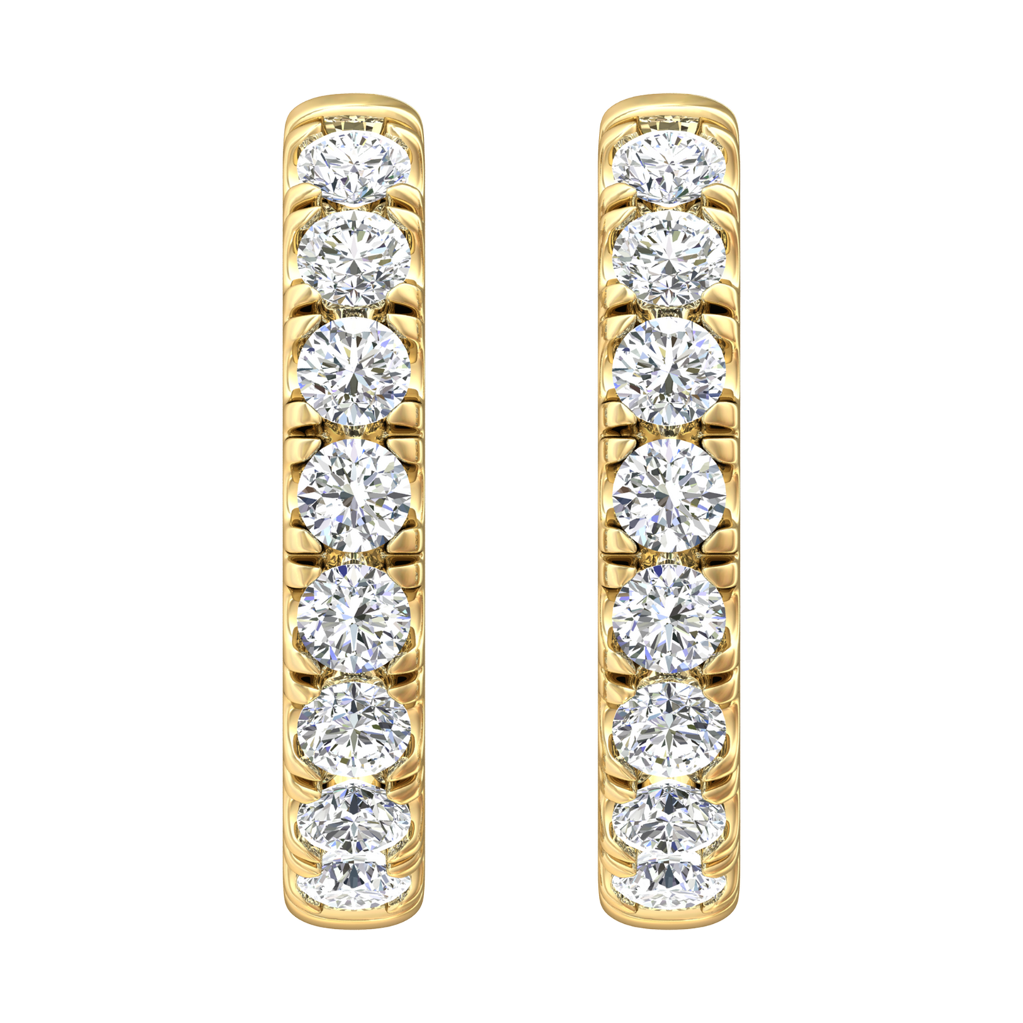 Nova diamond set hoop earrings Gardiner Brothers
