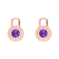 Nova diamond set earring attachments set with a round Amethyst Gardiner Brothers