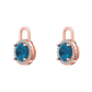 Nova diamond set earrings attachments set with a round London Blue Topaz Gardiner Brothers