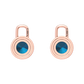 Nova diamond set earrings attachments set with a round London Blue Topaz Gardiner Brothers