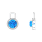 Nova diamond set earrings attachments set with a round Swiss Blue Topaz Gardiner Brothers