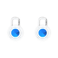 Nova diamond set earrings attachments set with a round Swiss Blue Topaz Gardiner Brothers