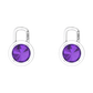 Nova earring attachments in a plain bezel setting with round Amethyst Gardiner Brothers