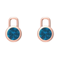 Nova earring attachments in a plain bezel setting with round London Blue Topaz Gardiner Brothers