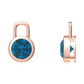 Nova earring attachments in a plain bezel setting with round London Blue Topaz Gardiner Brothers