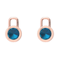 Nova earring attachments in a plain bezel setting with round London Blue Topaz Gardiner Brothers