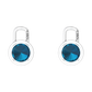 Nova earring attachments in a plain bezel setting with round London Blue Topaz Gardiner Brothers