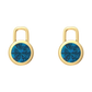 Nova earring attachments in a plain bezel setting with round London Blue Topaz Gardiner Brothers