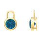 Nova earring attachments in a plain bezel setting with round London Blue Topaz Gardiner Brothers